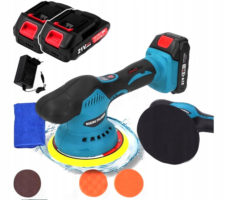 Car Eccentric Cordless Polisher Large Set 2 x Rechargeable Battery