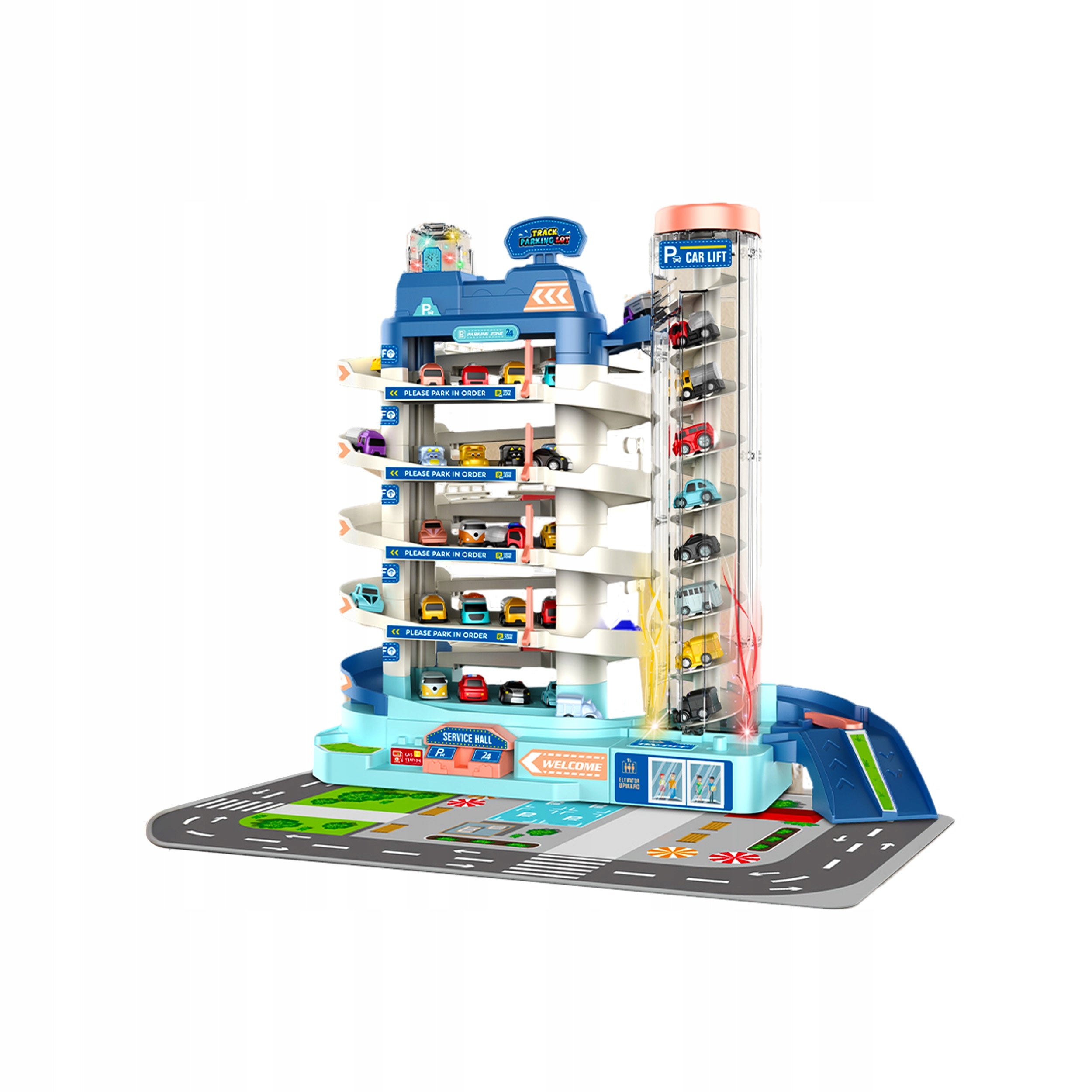 Car Parking Garage Multi-level Slide Cars For Children Elevator Packaging status original