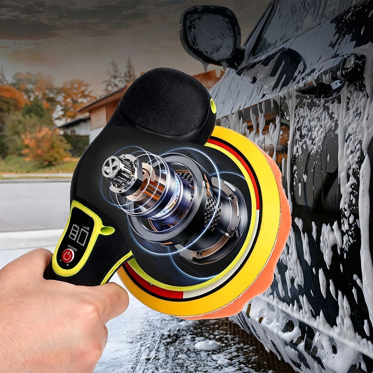 Car Polisher Eccentric 2x Aku Auto Lacquer Kit Brand no brand