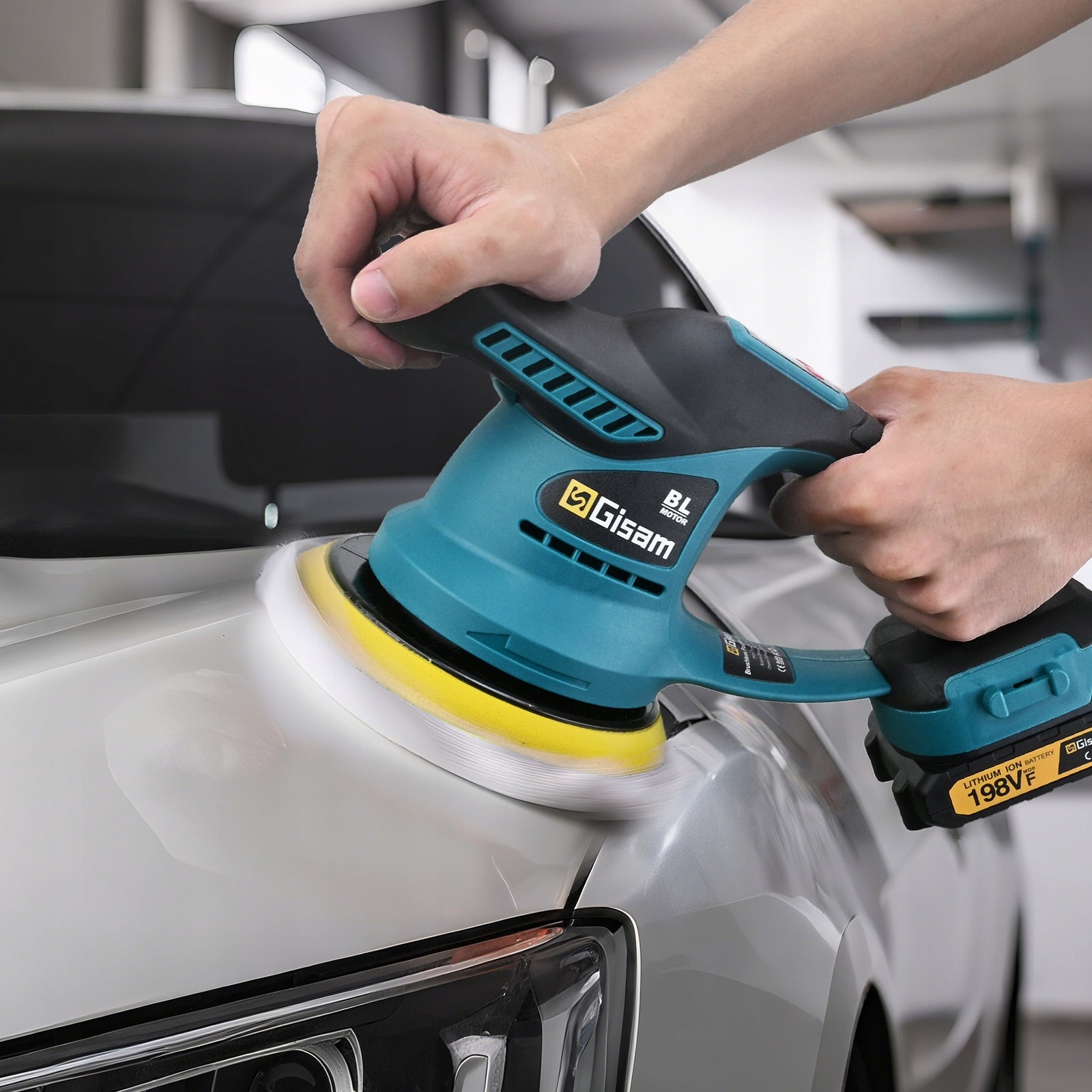 Car Polisher Polishing Machine 150mm 6Gear 2Battery Manufacturer code TJ003