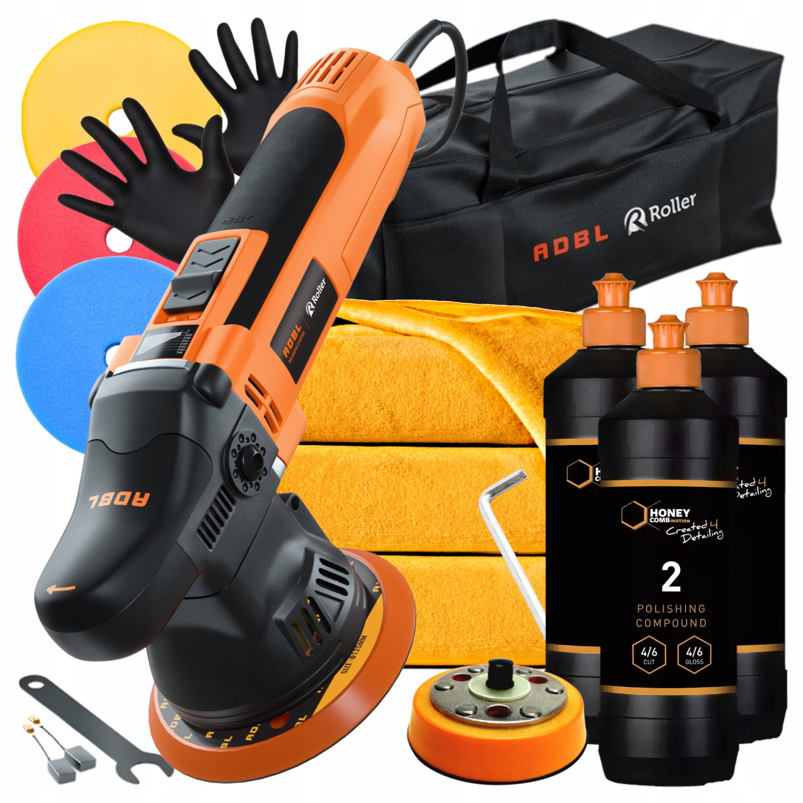 Car Polisher Polishing Machine ADBL ROLLER D09125-01 Set Accessories