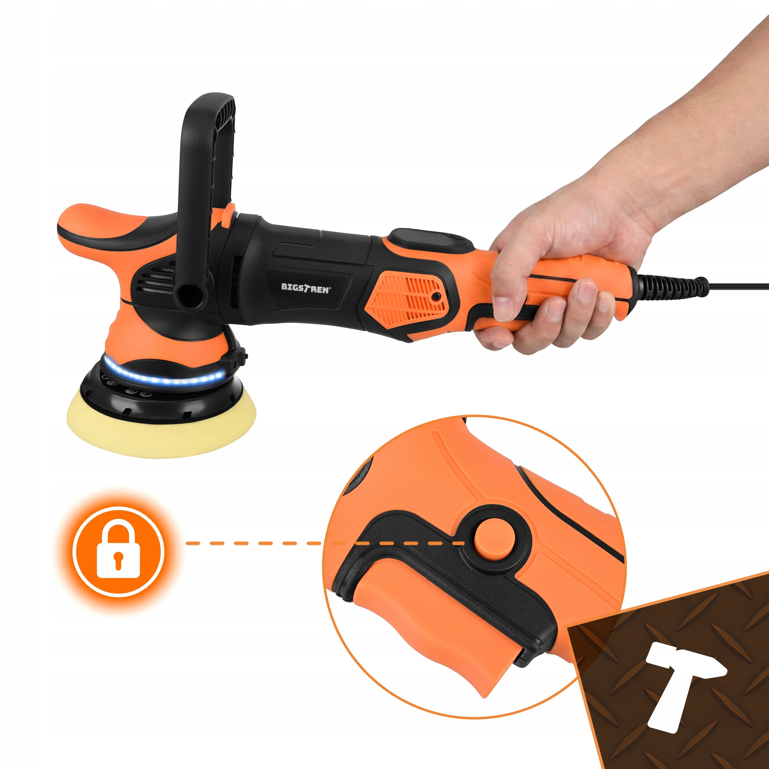 Car Polisher Set Polishing Machine Eccentric Adjustment Roller Manufacturer code Polerka samochodowa 1000W Bigstren