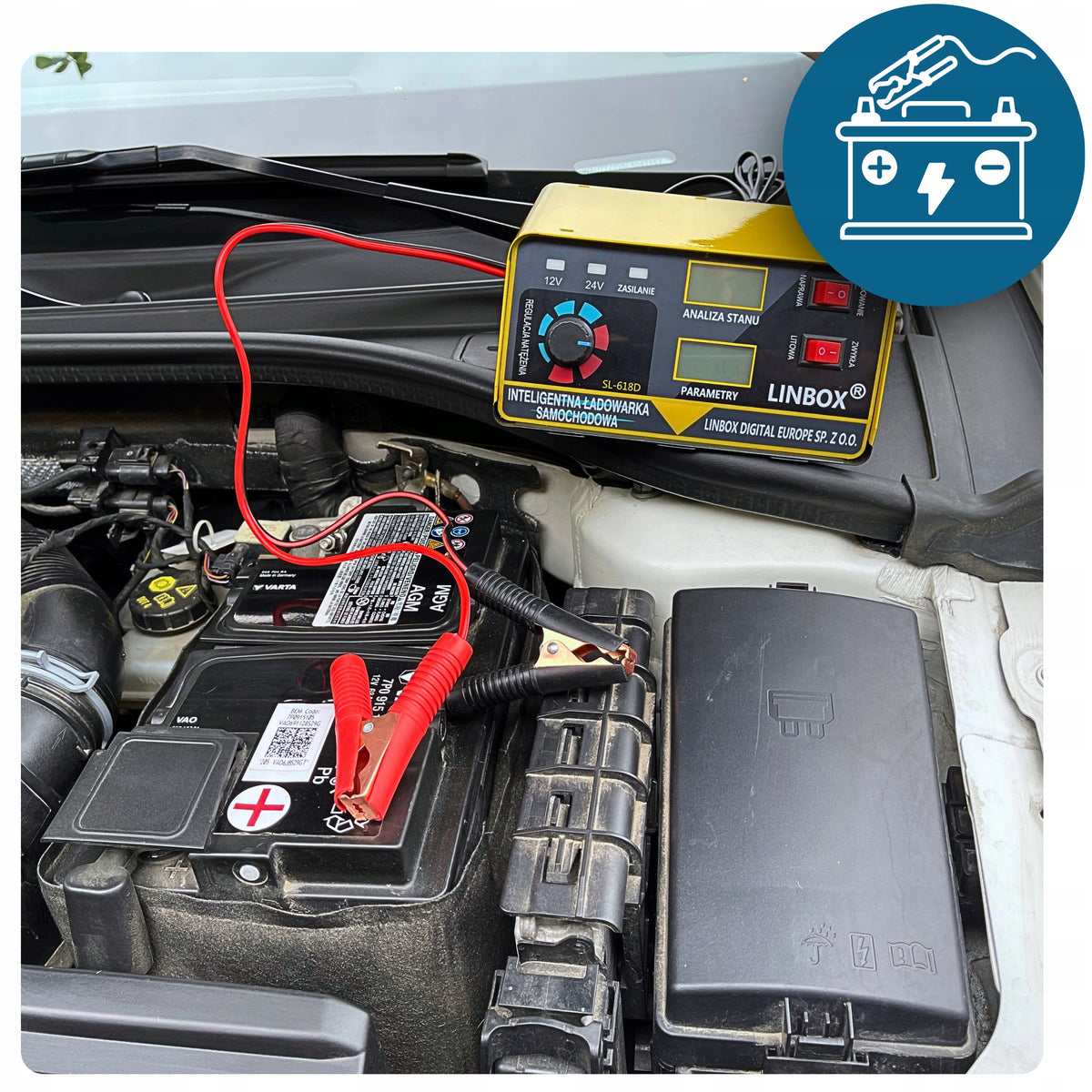 Car RECTIFIER for batteries AUTOMATIC 24V 12V 20A repair function Packaging status original