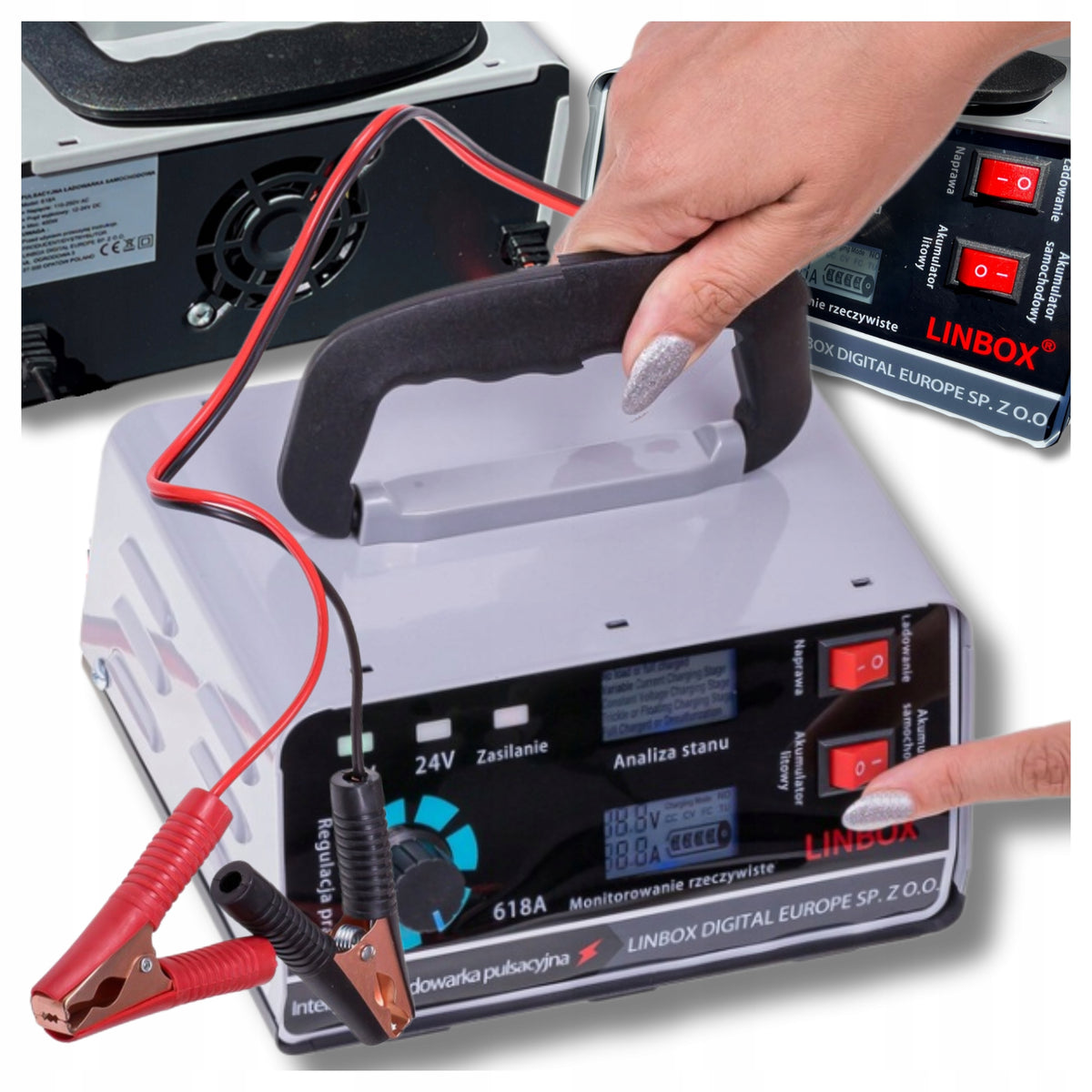 Car RECTIFIER for batteries AUTOMATIC 24V 12V 30A repair function
