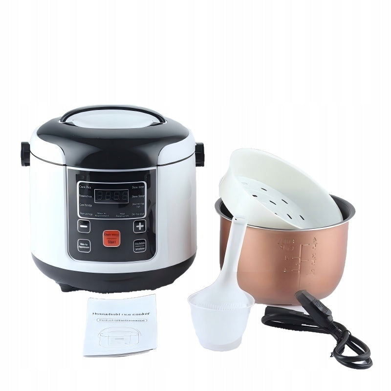 Car RICE COOKER 2L MULTICOOKER tourist 12V 24V TIR bus LCD timer Dominant color beige/brown