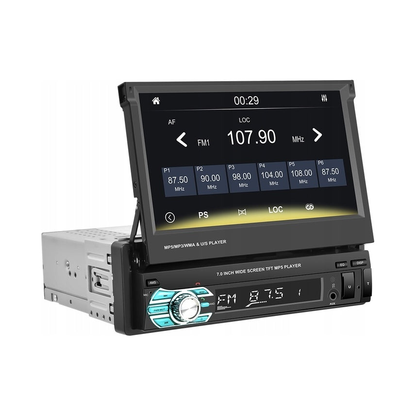 Car Radio 1DIN Retractable Touch Screen 7"