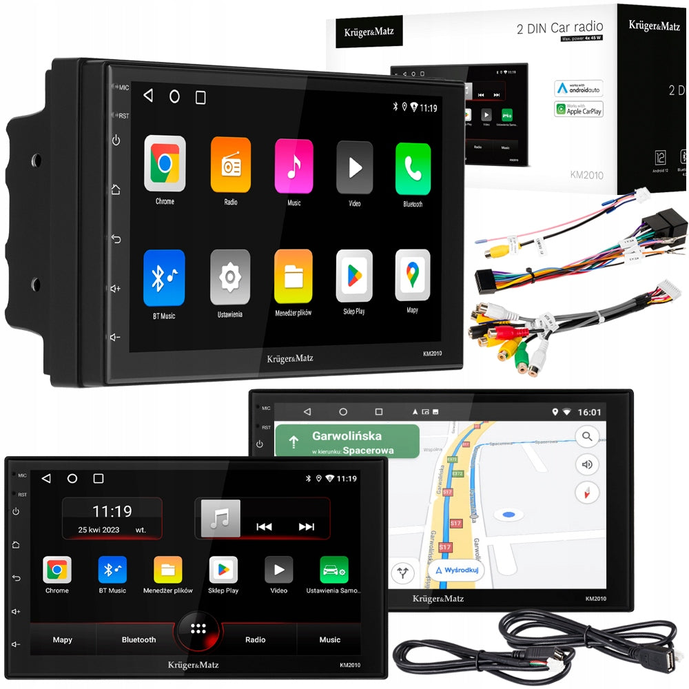 Car Radio 7" 2DIN Kruger&Matz KM2010.1 CarPlay/AndroidAuto Packaging status original