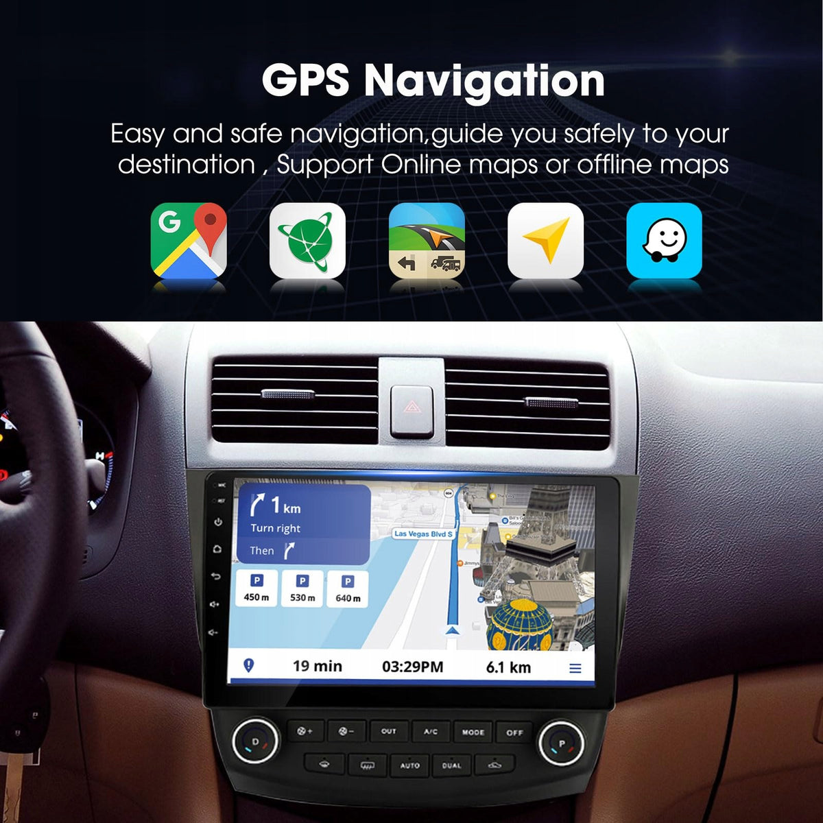 Car Radio 9 Cali GPS CarPlay Android Auto Honda Accord Packaging status original