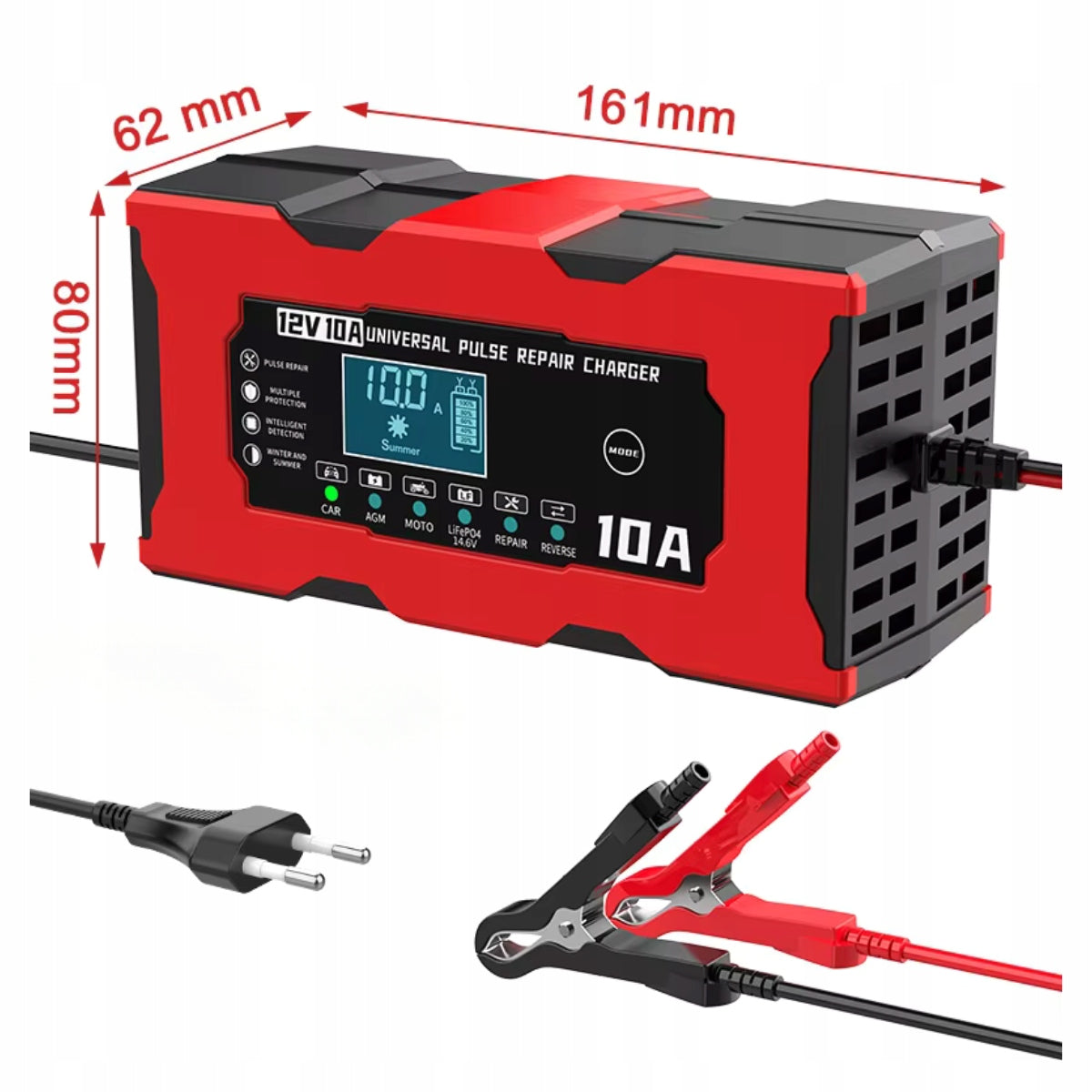 Car Rectifier Automatic With 12V 10A Battery Repair Function Batteries included no