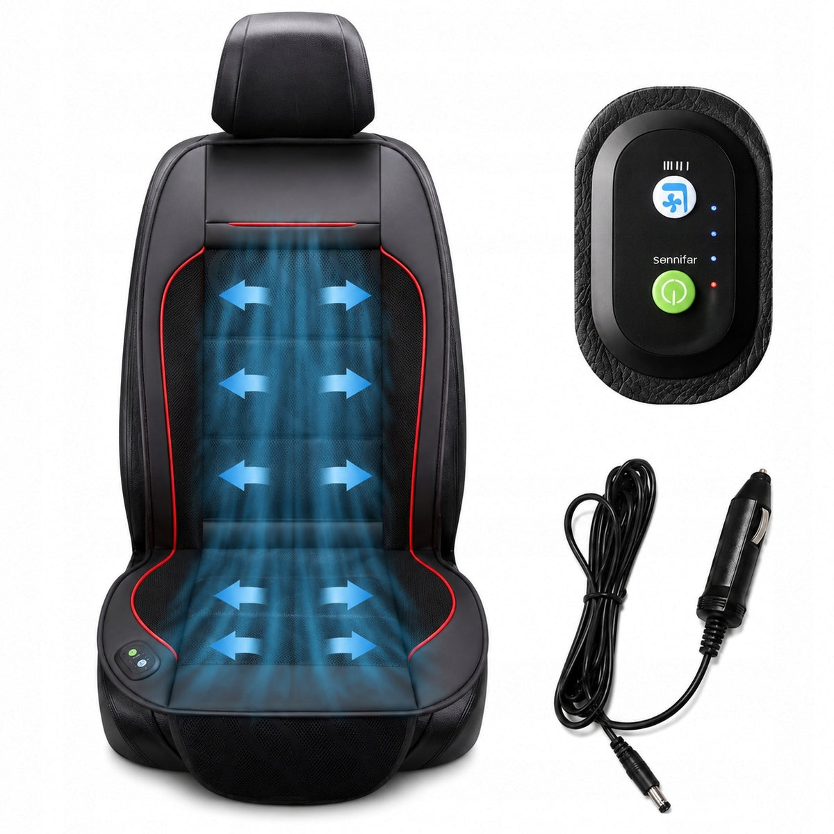 Car Seat Cooling Mat 12V Fan Adjustable