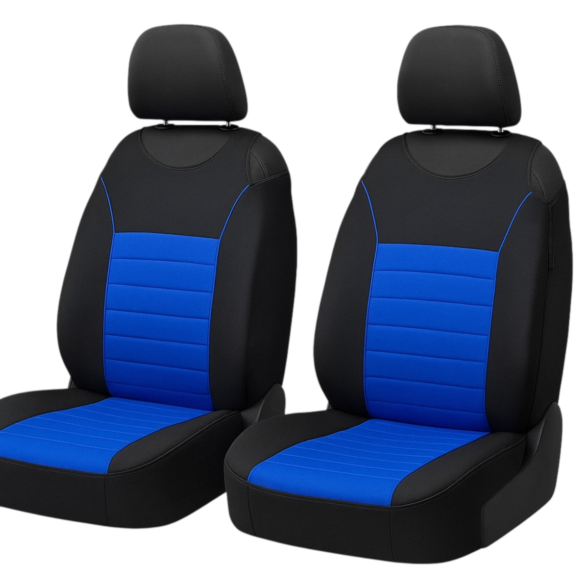 Car Seat Covers Universal T-Shirts Black Blue 2pcs
