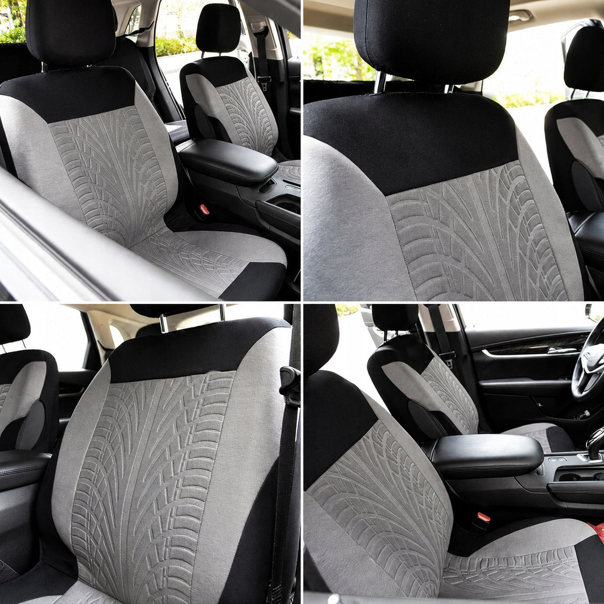 Car Seat Covers Universal T-Shirts Black Grey 5pcs Product weight with unit packaging 0.6 kg