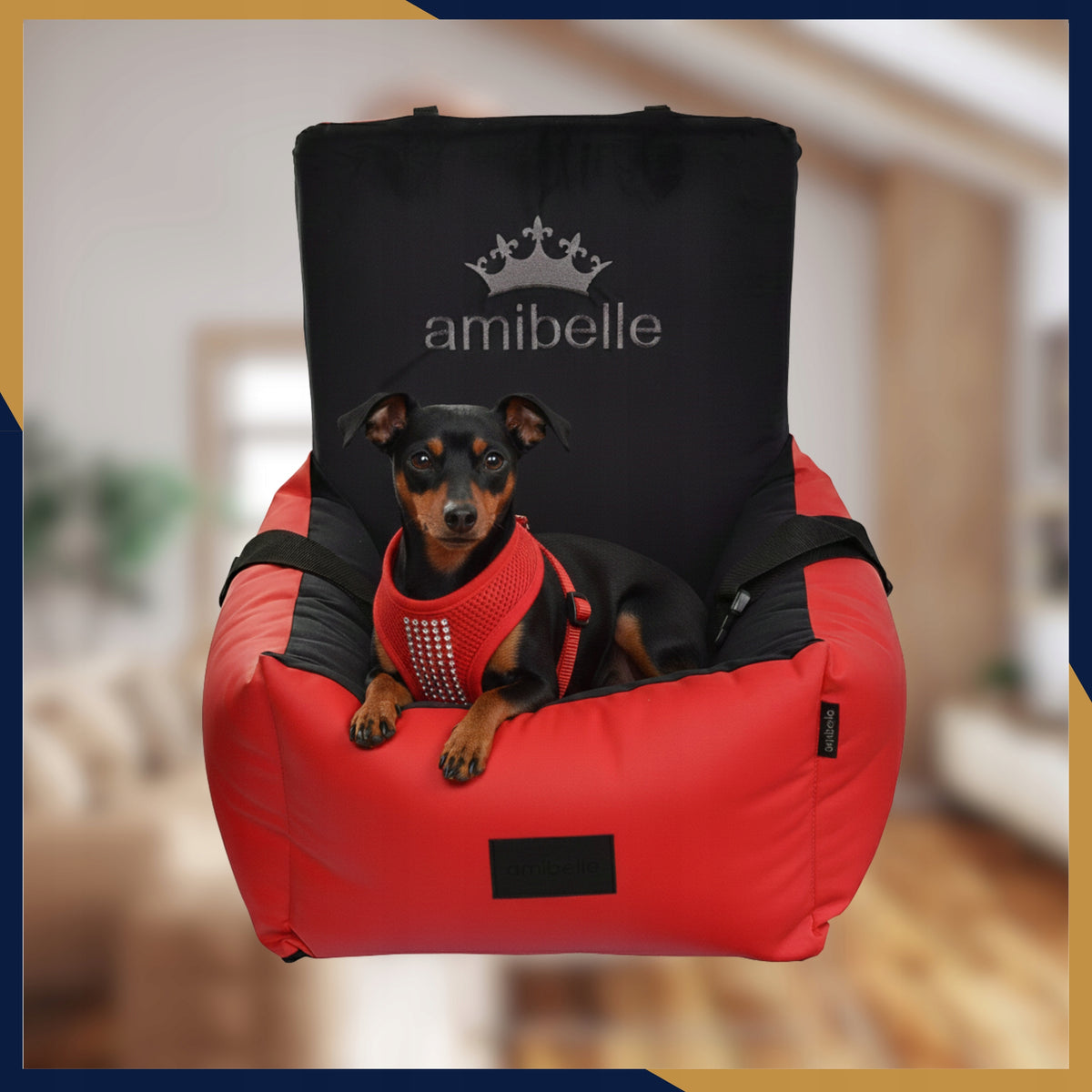 Car Seat Transporter Bed Dog Cat Bedding for Car Manufacturer code Amibelle