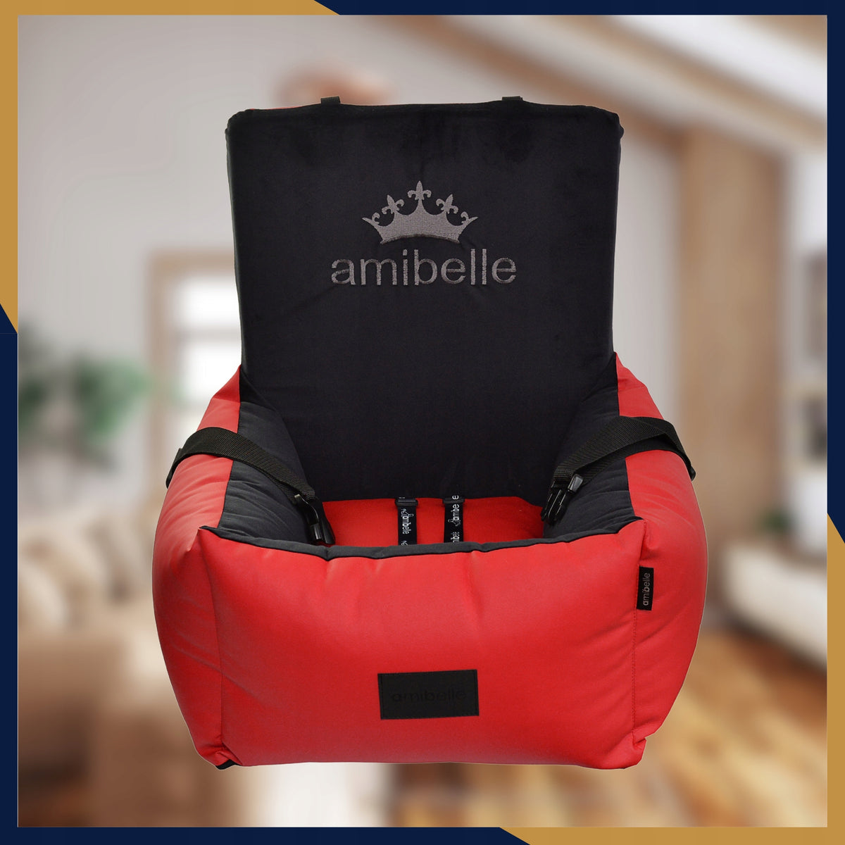 Car Seat Transporter Bed Dog Cat Bedding for Car Packaging status original
