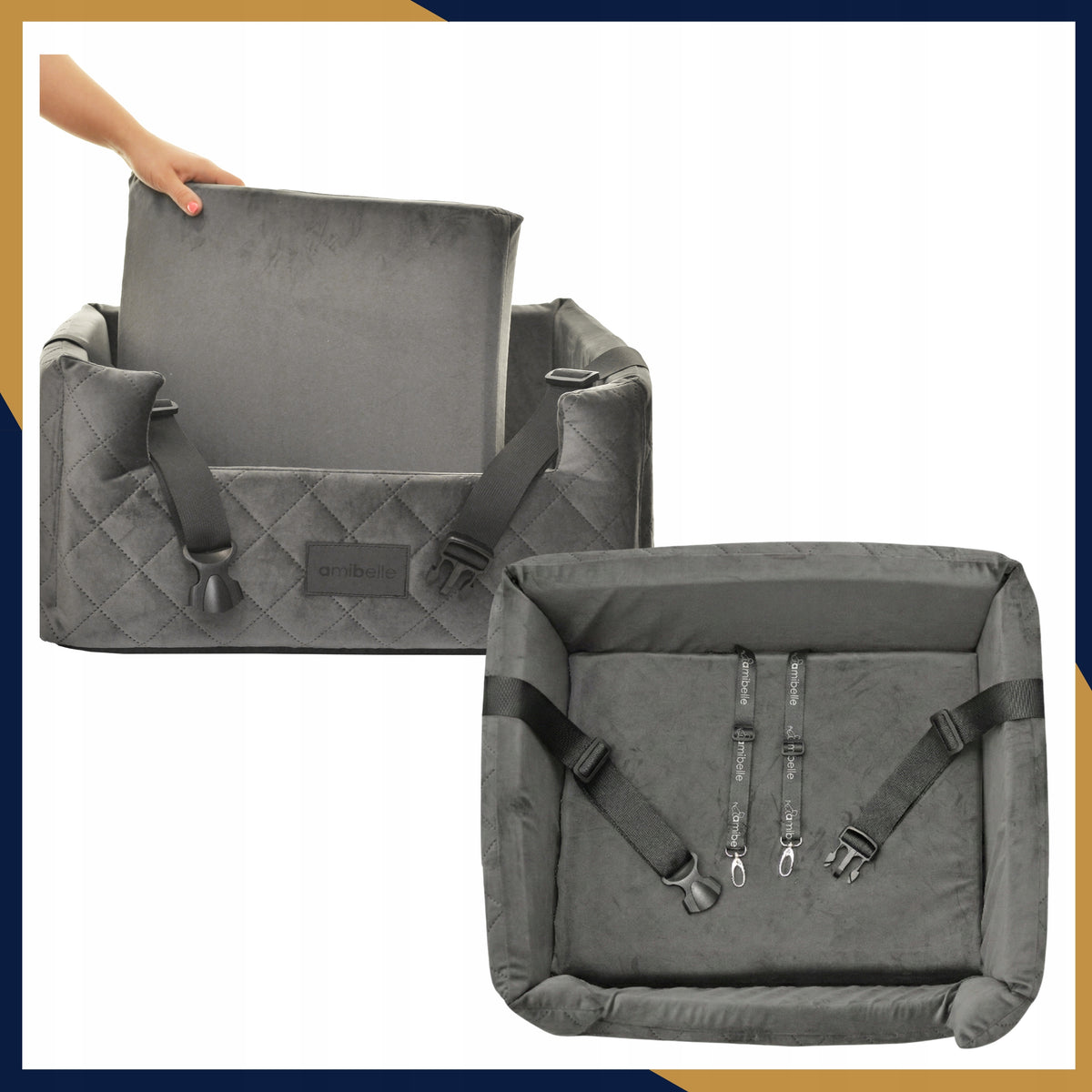 Car Seat for Dog Cat Transporter Seat Bed Packaging status original