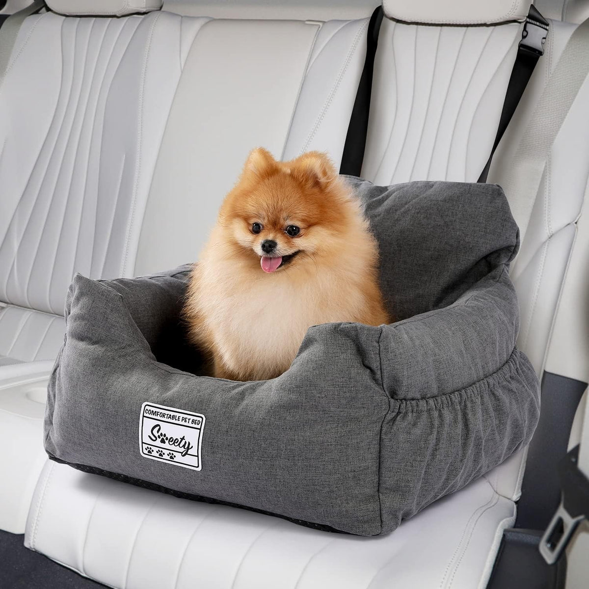 Car Seat for Dog PETEPELA Waterproof Grey 57x53 cm