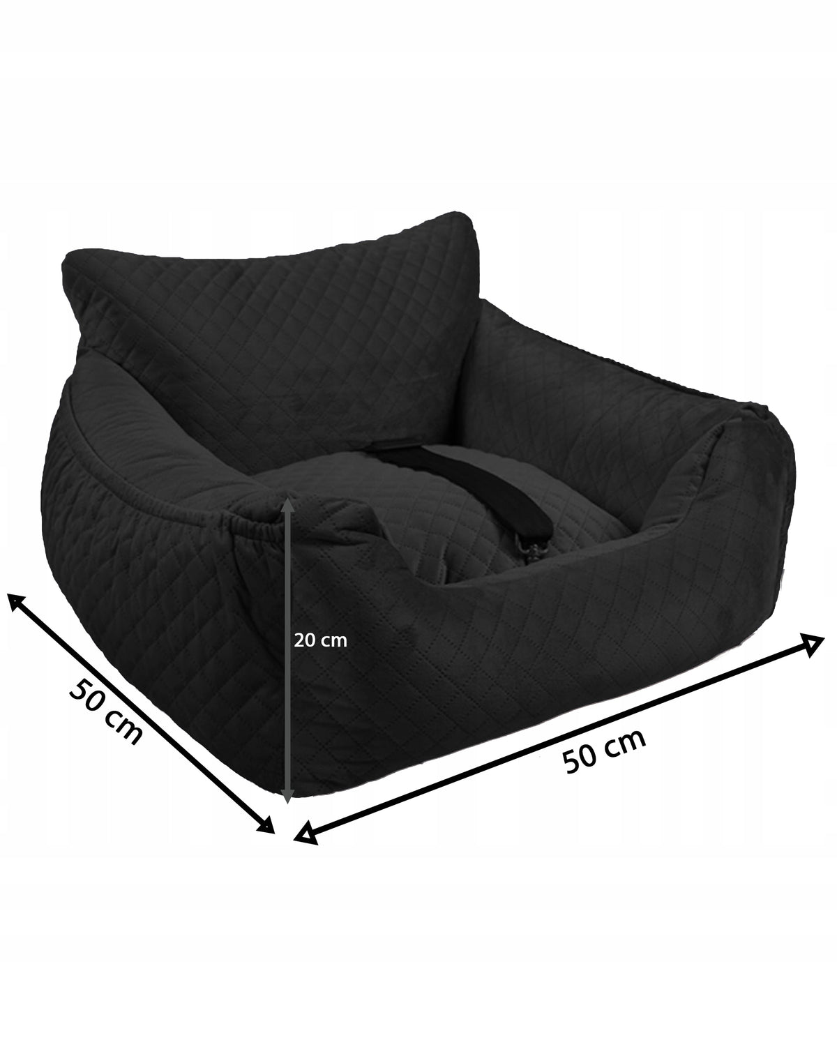 Car Seat for Dog Transporter Cat Bed with Clasp Fazoo XL Manufacturer code Fotelik Samochodowy dla Psa Kota Czarny