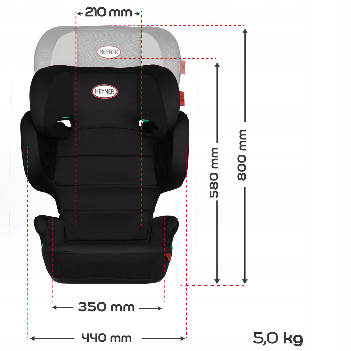 Car Seat i-Fix Maxi Go Folding with Bag 15-36kg BLACK HEYNER Manufacturer code 784110