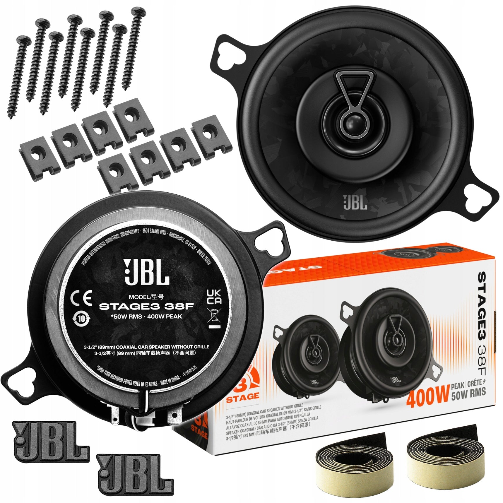 Car Speakers JBL Stage3 38F 87 mm 400W 2-Way Gen2 Manufacturer code JBLSPKS338F