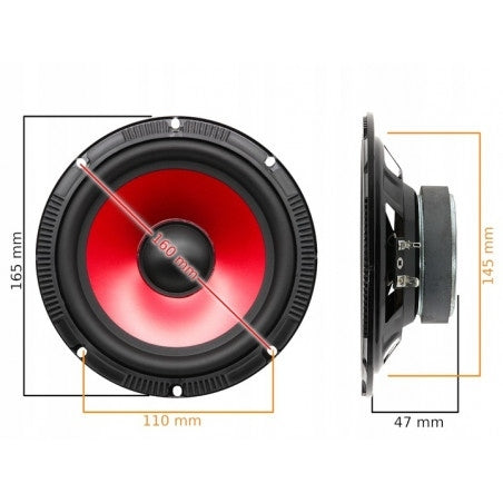 Car Speakers Set of Two Speakers 165mm Flat Packaging status original