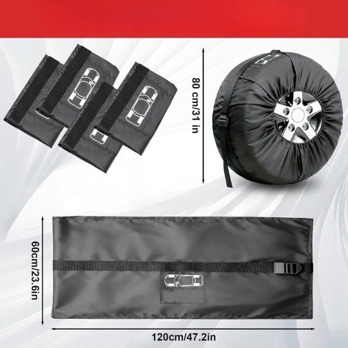 Car Tyre Covers 4 Pack 18-23" Waterproof 80 cm Manufacturer no brand