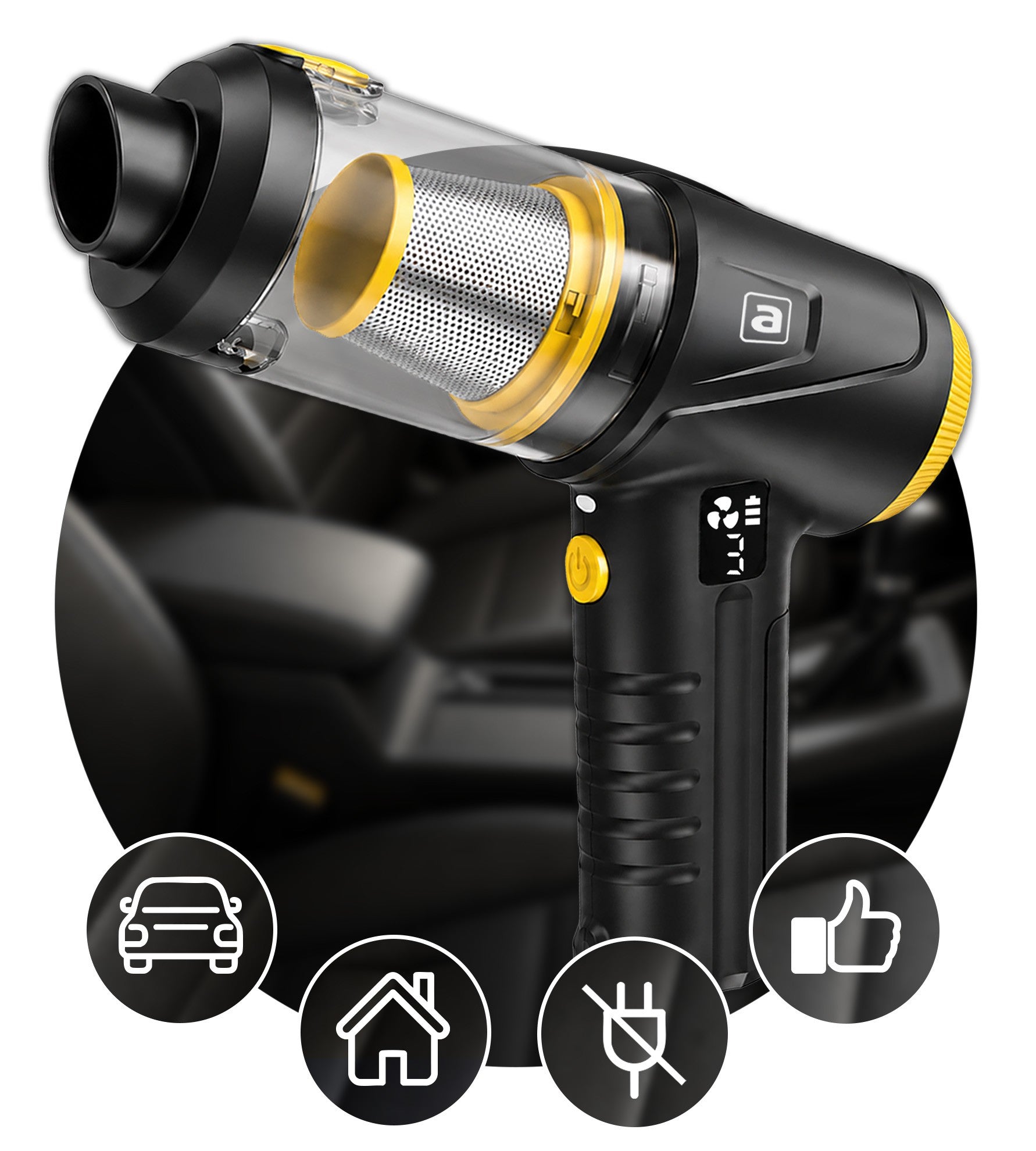 Car Vacuum Cleaner For Car Handheld Wireless 4in1 Tips 90W 16000Pa Packaging status original