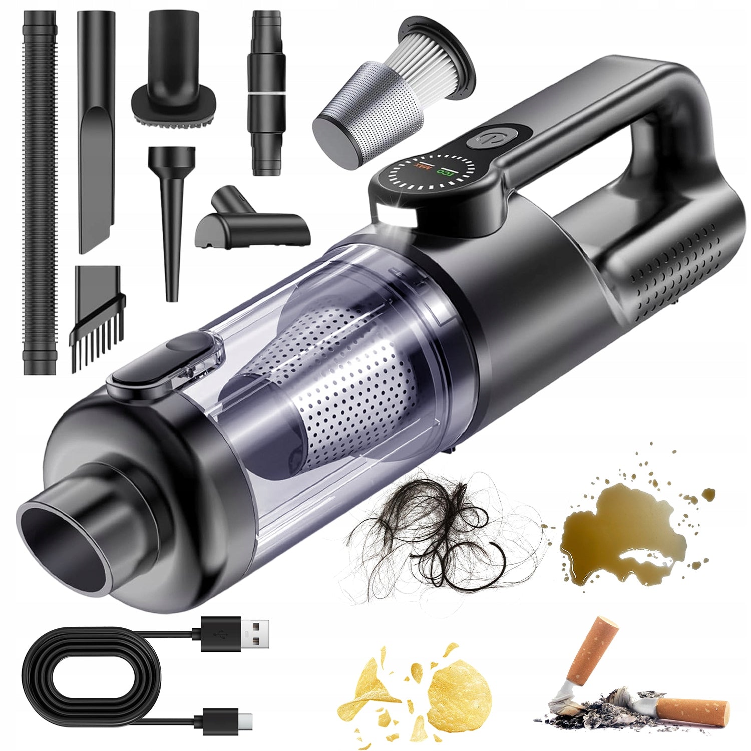 Car Vacuum Cleaner for Car Handheld Cyclone Wireless 1,7kPa HEPA Filter Manufacturer Bedee