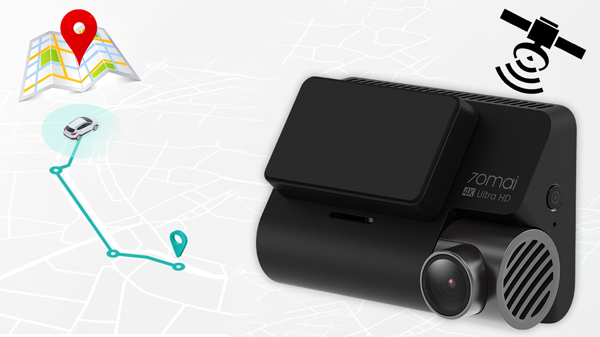 Car camera 70mai 4K A810 included with RC12 - FRONT + REAR CAMERA Model 70MAI A810-2 SET DASH CAM