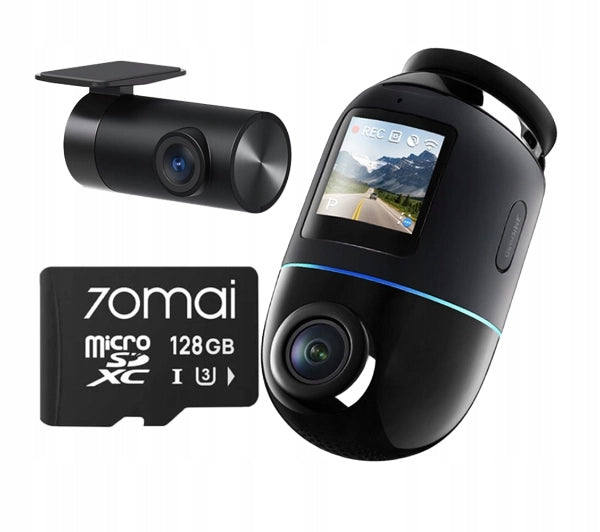 Car camera 70mai X800 4K set Black + card 70mai SD 128GB