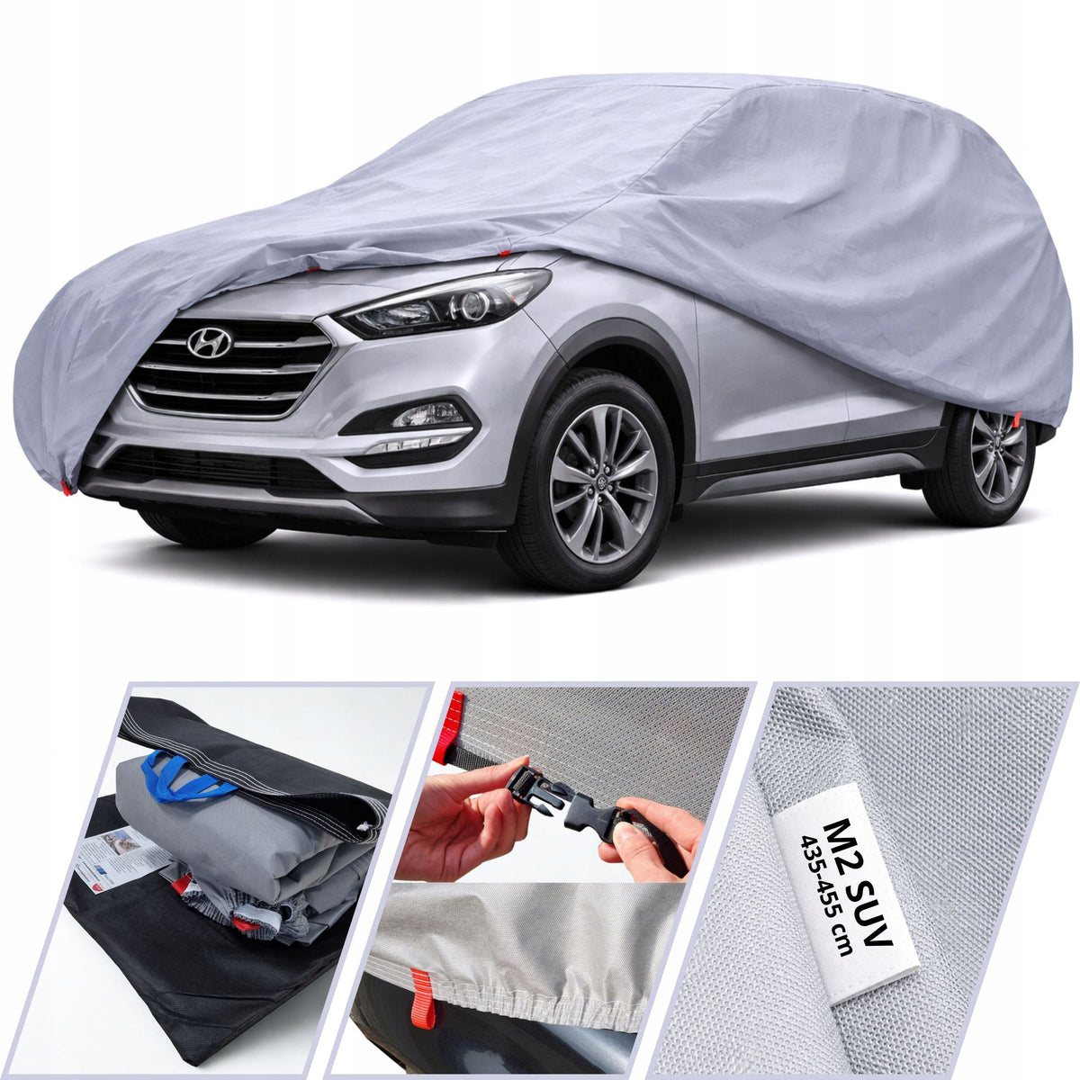Car cover 4w auto r. M2 SUV 435-455cm 4layer PREMIUM +PAS