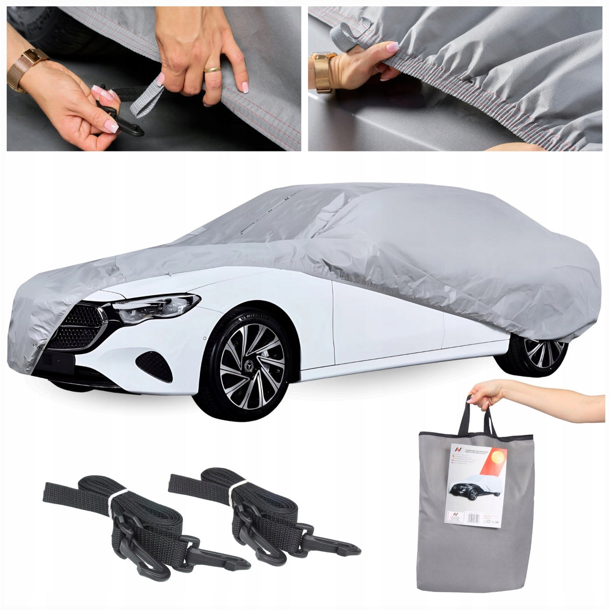 Car cover tarpaulin auto 3 layers cover Sedan L2 480-505