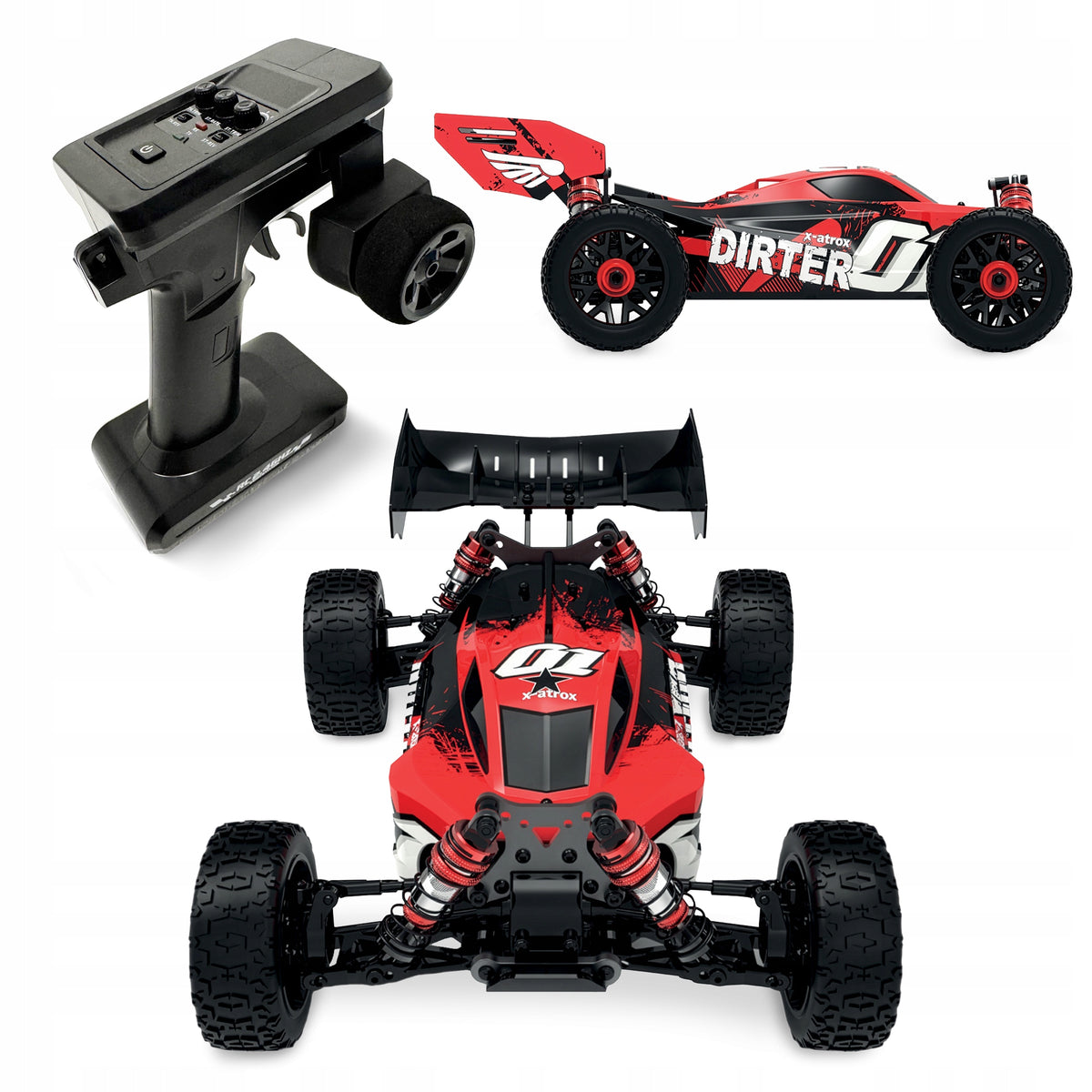 Car large Remote controlled RC car 50km/h for remote control 4x4 100m X-ATROX Packaging status original