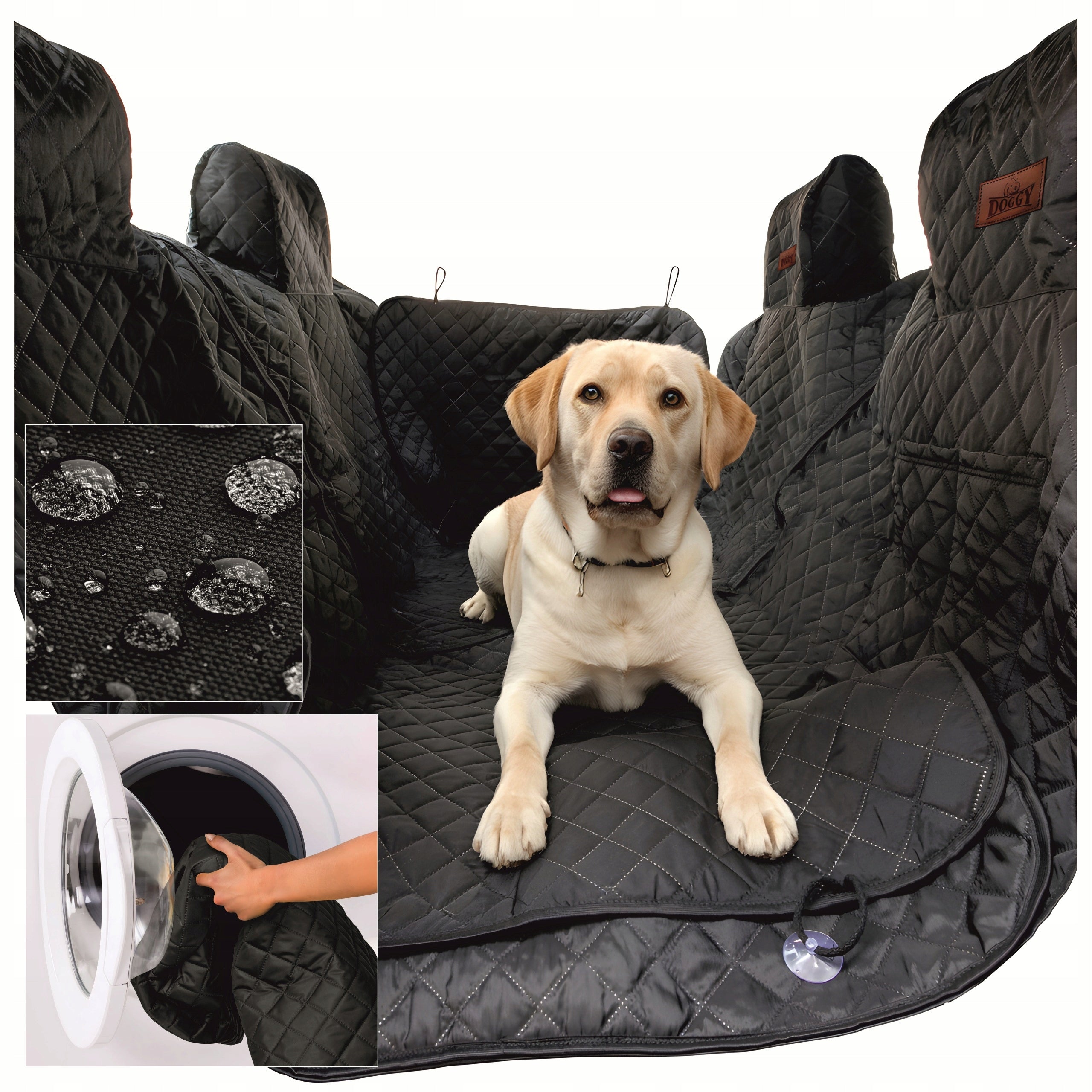 Car mat cover for dog seat back and front 220 cm Fullset
