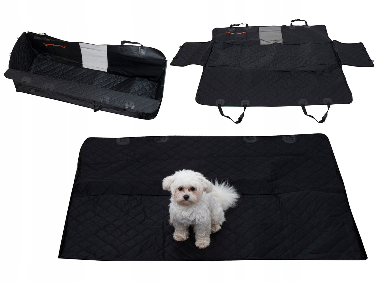 Car mat fabric L/XL black 120 cm x 136 cm Brand Ikonka