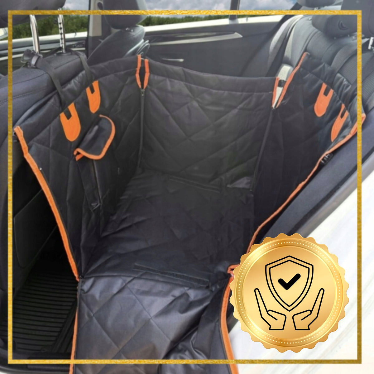 Car mat fabric XXL Zandor black 52 cm x 58,5 cm Manufacturer code FOTEL FOTELIK DLA PSA ZWIERZĄT SAMOCHODOWY