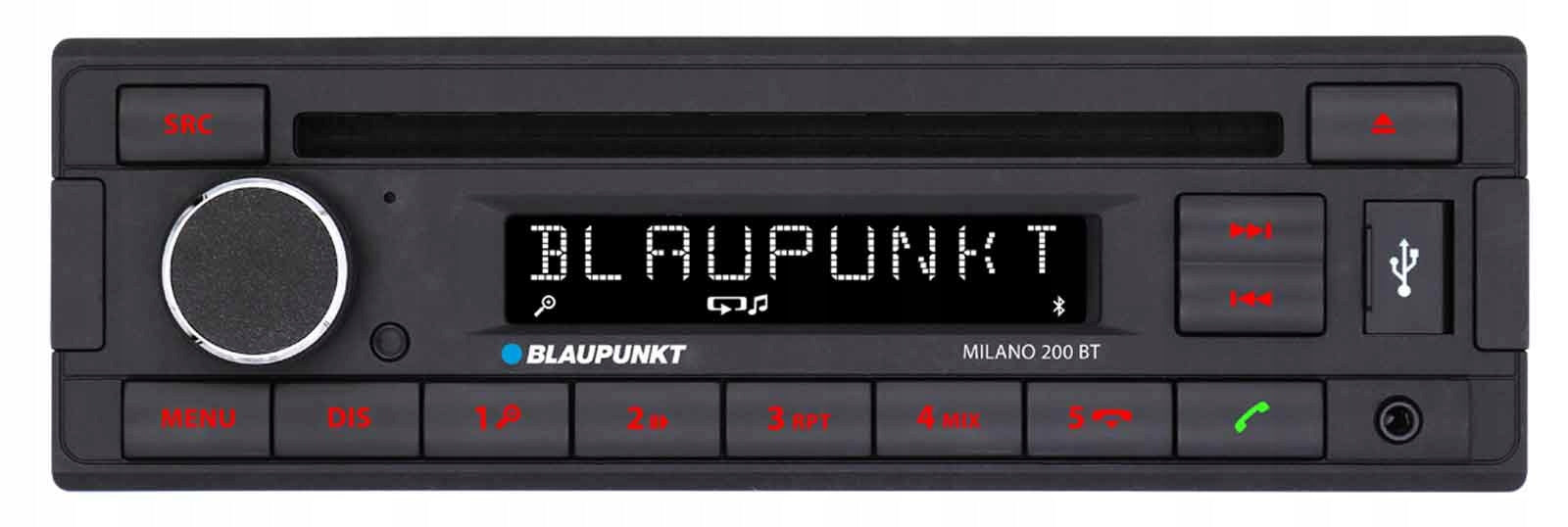 Car radio CD MP3 AUX Bluetooth 4x40W Blaupunkt Milano 200 BT