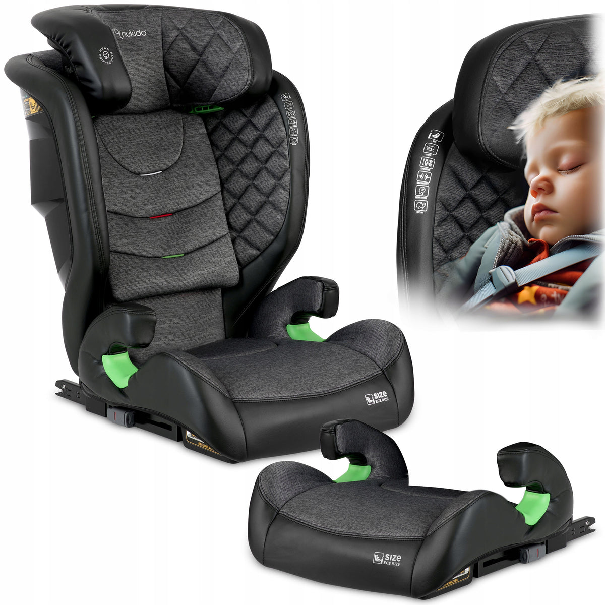 Car seat 15-36kg ISOFIX Nukido Louis i-Size adjustable