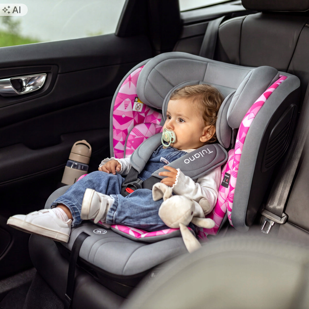 Car seat 9-36kg ISOFIX Tulano i-Size 76-150cm FOLDING pink Packaging status original