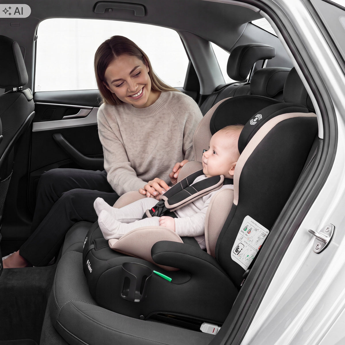 Car seat ISOFIX Tulano BEIGE i-Size 9-36kg 76-150cm TOP TETHER Packaging status original