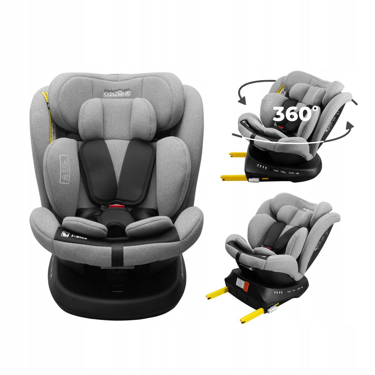 Car seat KIDS ZONE i-Size swivel 360° ISOFIX 40-150 cm 0-36 kg