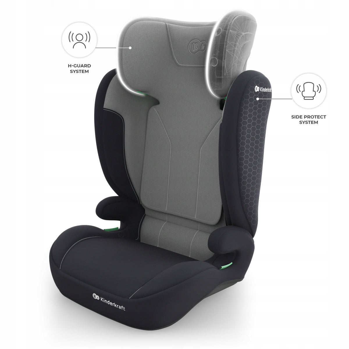 Car seat Kinderkraft I-SPARK 2 PLUS i-Size 100-150cm 15-36kg Manufacturer code KCISPA02GRYPL00