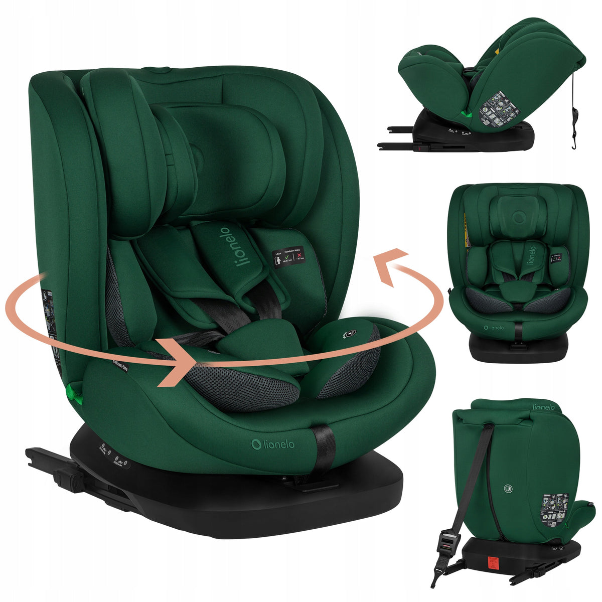 Car seat ROTARY isofix40-150cm tall Lionelo BASTIAAN I-SIZE Packaging status original