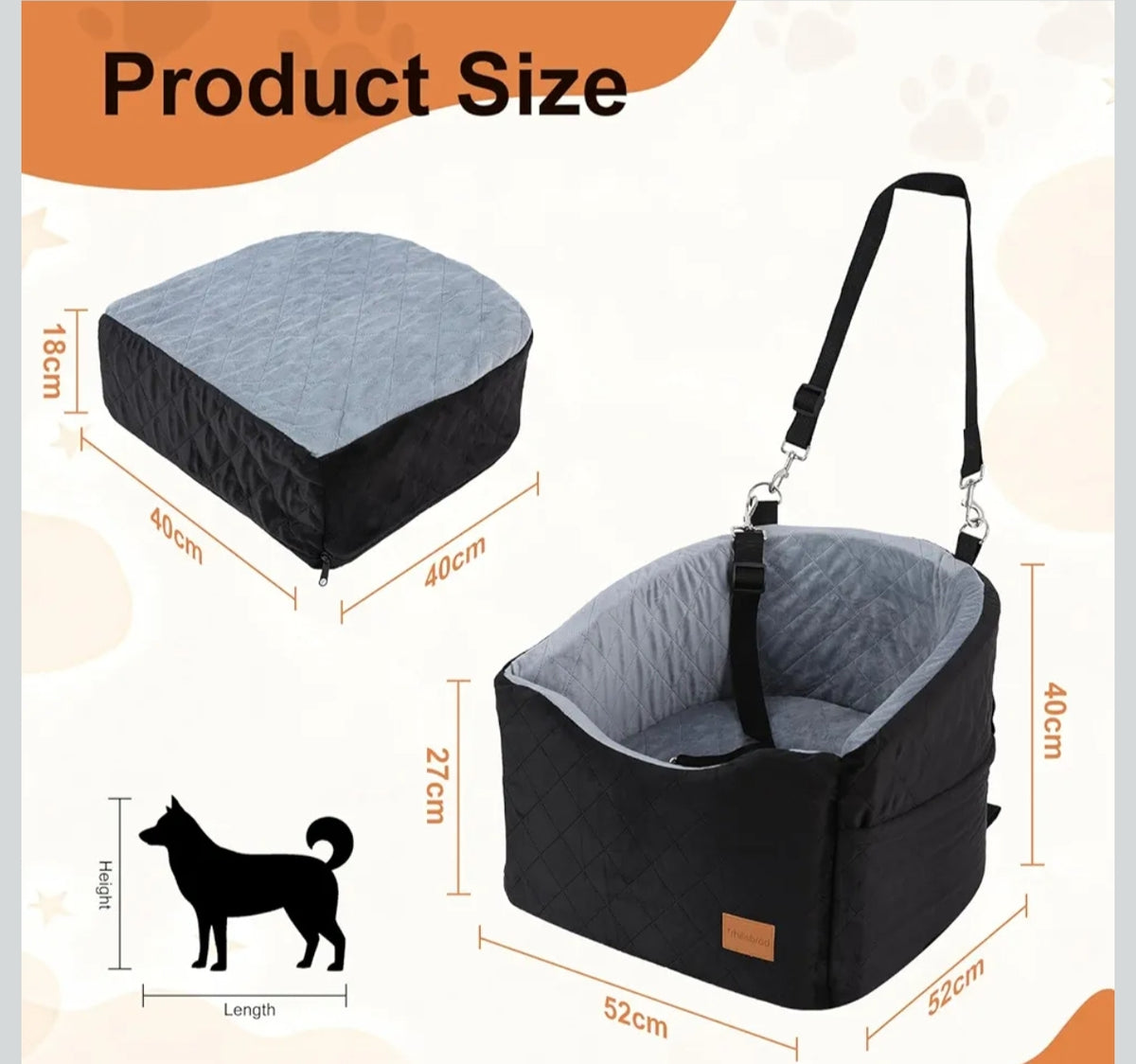 Car seat Trhillsbrad 45 cm x 70 cm Brand no brand