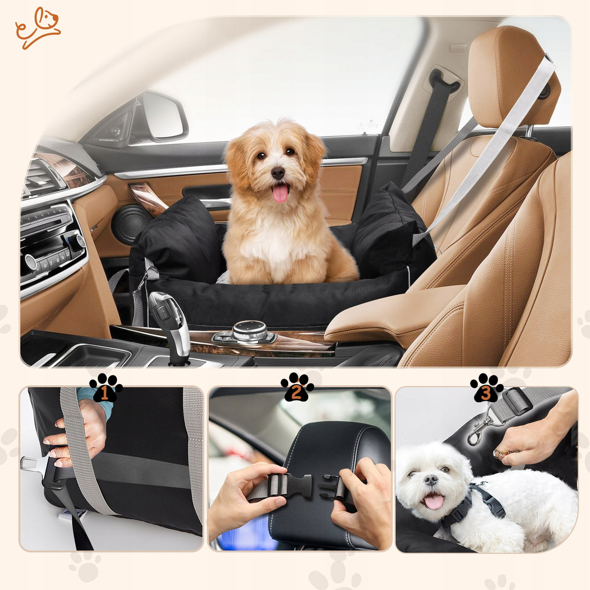 Car seat cat dog transporter PADDED SAFE 51cm M EAN (GTIN) 8719138218141