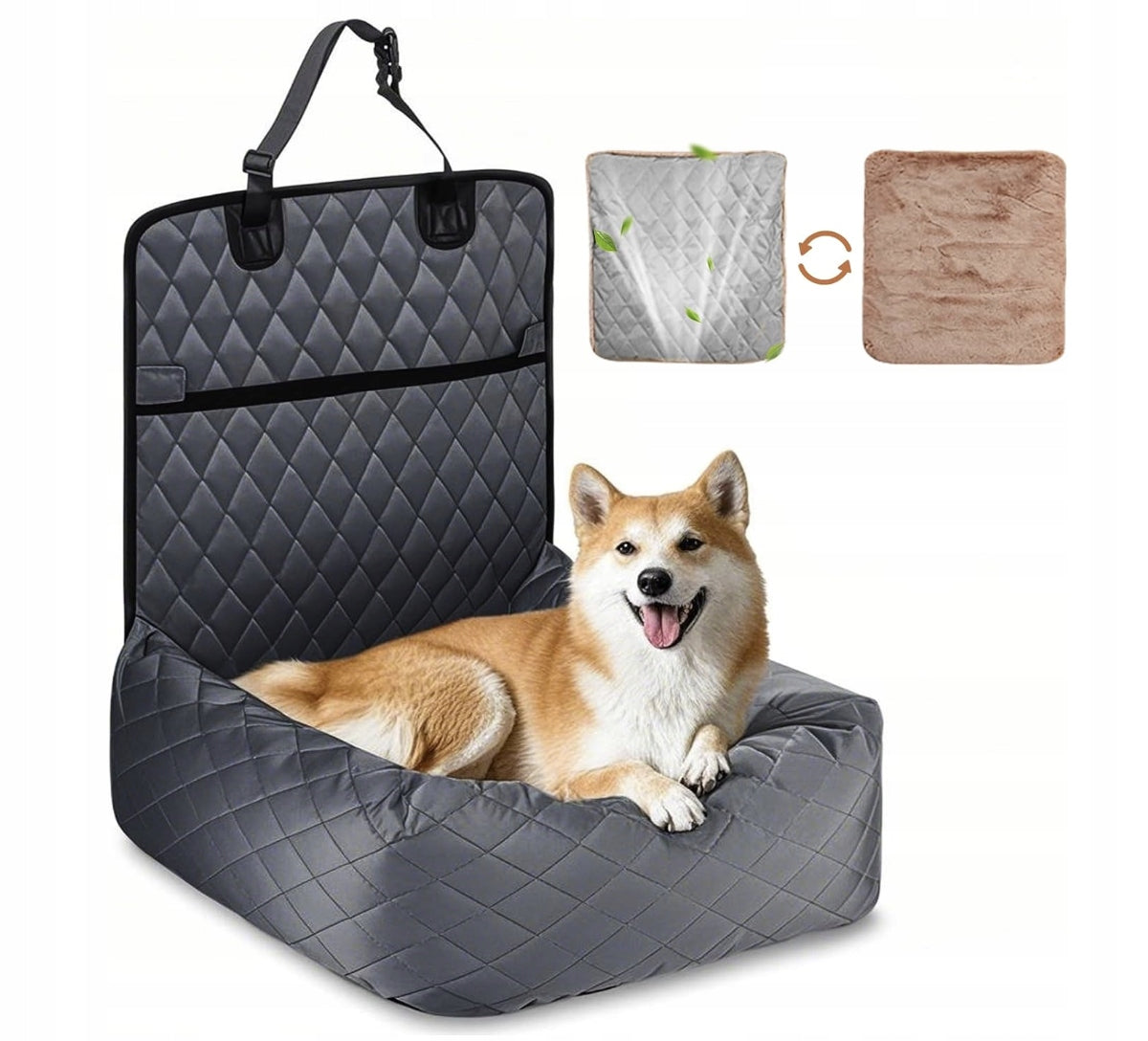 Car seat cover for dog grey 2 pcs HAPPY HACHI 60x50cm Packaging status original