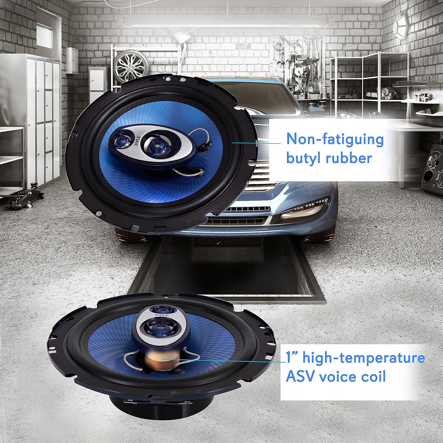 Car speakers 16,5cm / 165mm 3 way - 4Ohm - 360W Pyle PL63BL Packaging status original