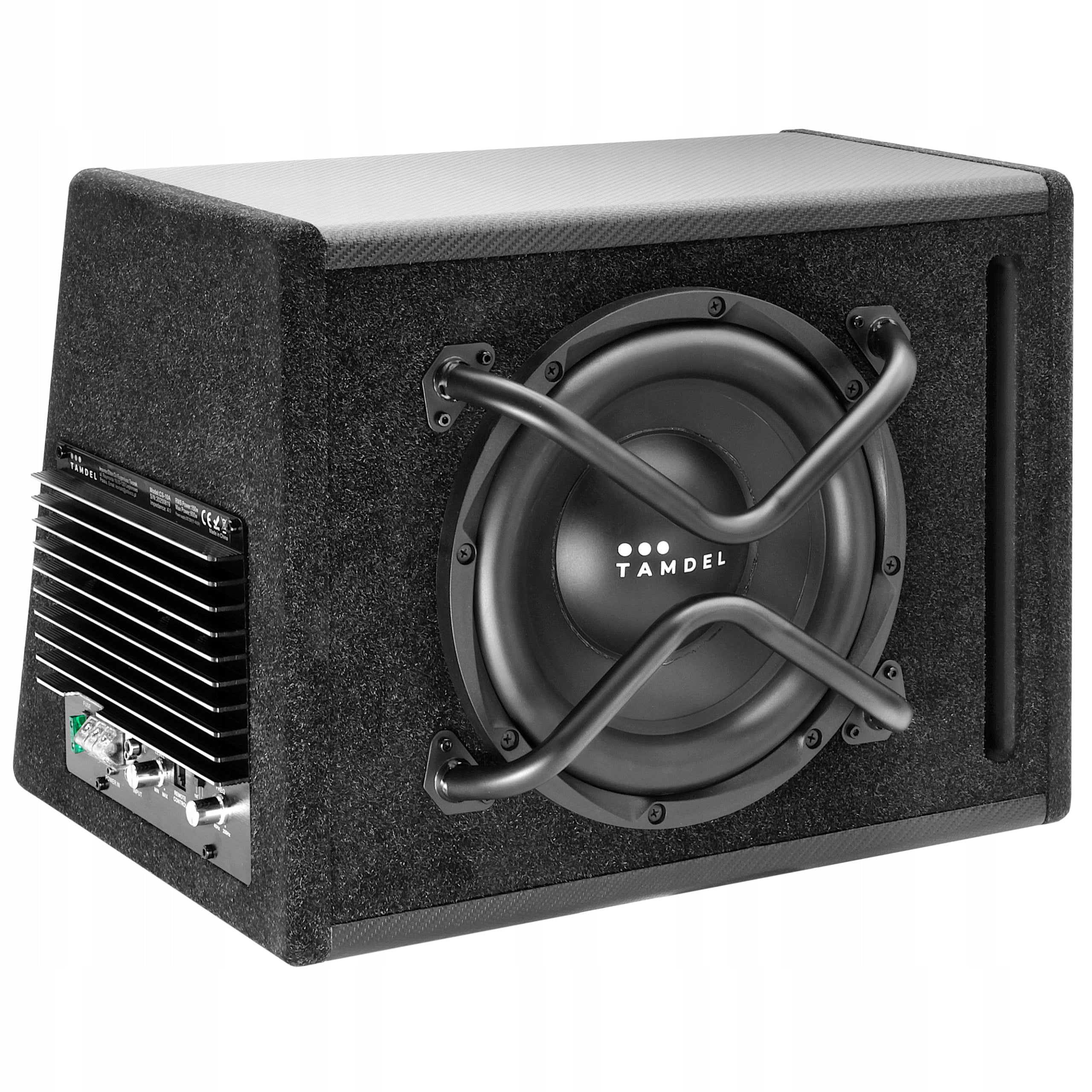 Car subwoofer 10" active – TAMDEL CS-10A 150W RMS bass reflex Manufacturer code CS-10A