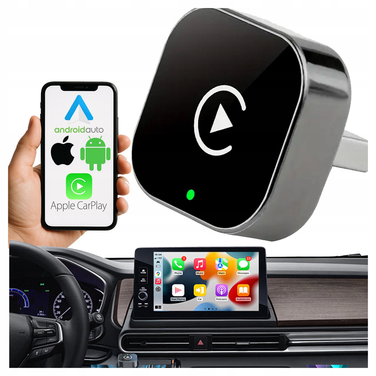 CarPlay Adapter Wireless Bluetooth USB Transmitter iPhone Android Auto Packaging status original