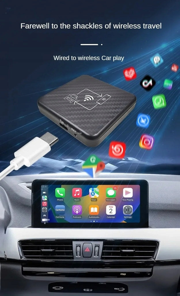 CarPlay Wireless Adapter WXT Q1M USB to Android Auto iPhone Brand no brand