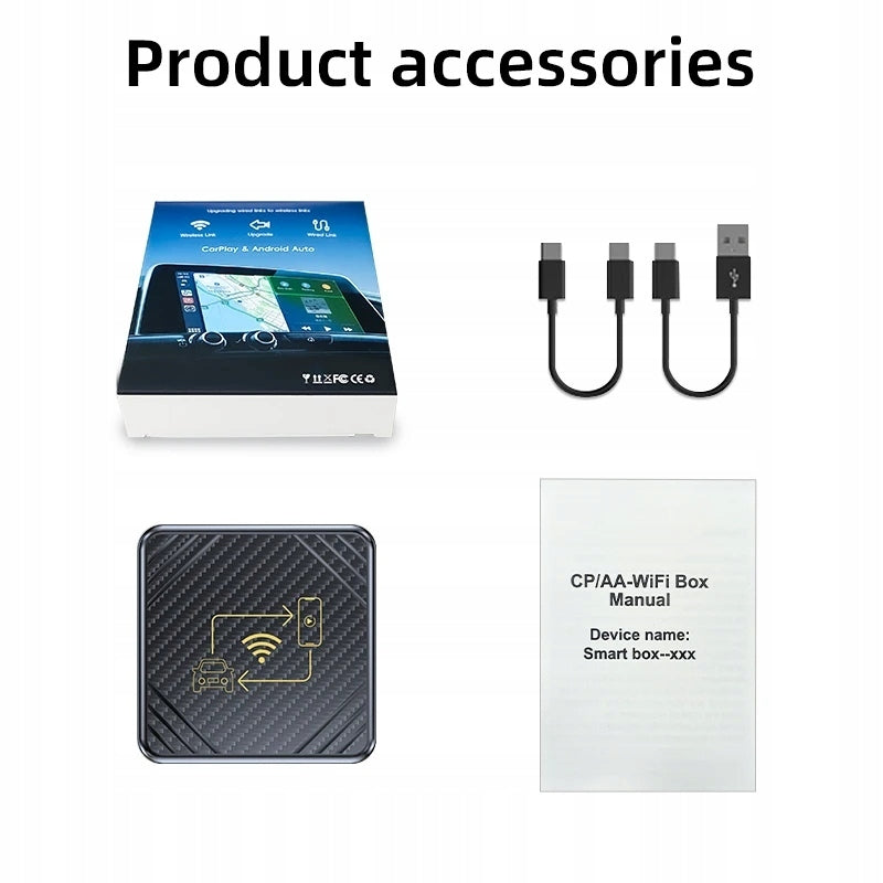 CarPlay Wireless Adapter WXT Q1M USB to Android Auto iPhone Manufacturer code Q1M